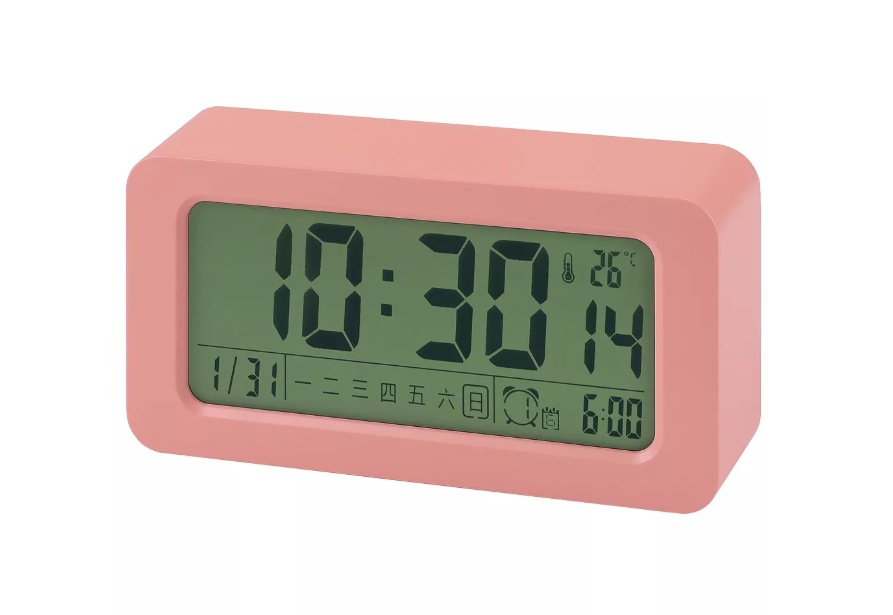 Compact Digital Alarm Clock with Multi-Alarm Settings and Temperature Display