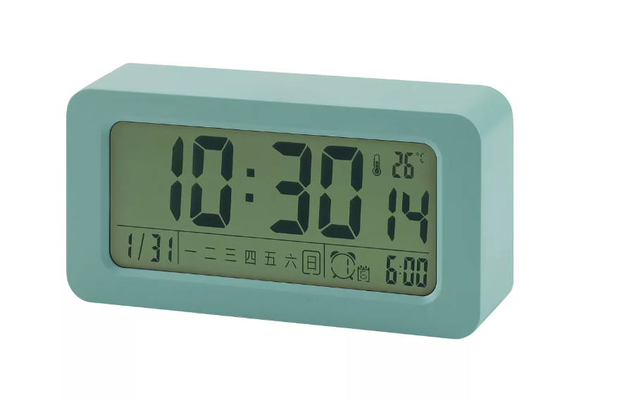 Compact Digital Alarm Clock with Multi-Alarm Settings and Temperature Display