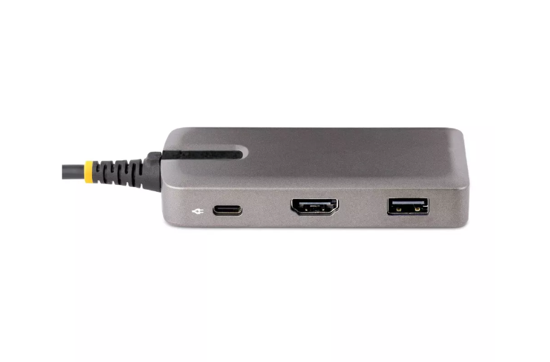 Compact USB-C Travel Hub with HDMI Output and Dual USB-A Ports