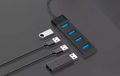 4-Port USB-C to USB-A Mini Hub with High-Speed Data Transfer