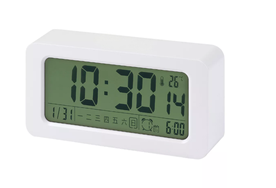 Compact Digital Alarm Clock with Multi-Alarm Settings and Temperature Display