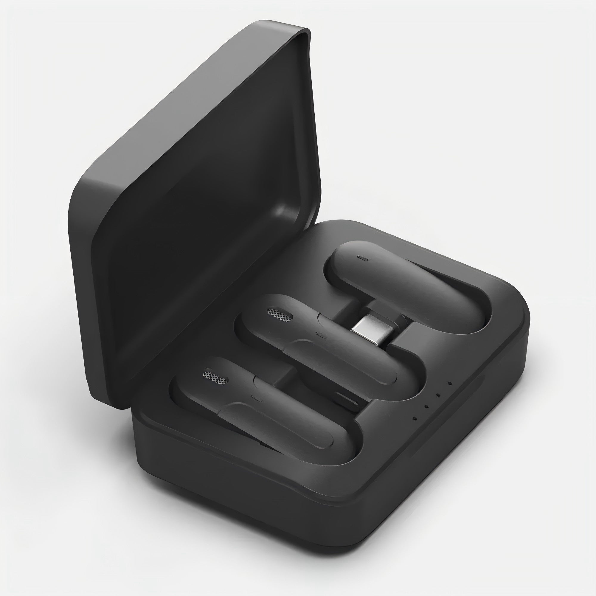 Twin Wireless Clip-On Lavalier Microphone Kit with Portable Charging Case