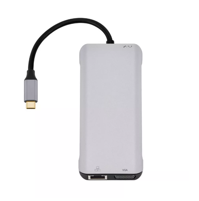 12-in-1 USB-C Triple Display Docking Station with Dual HDMI and VGA