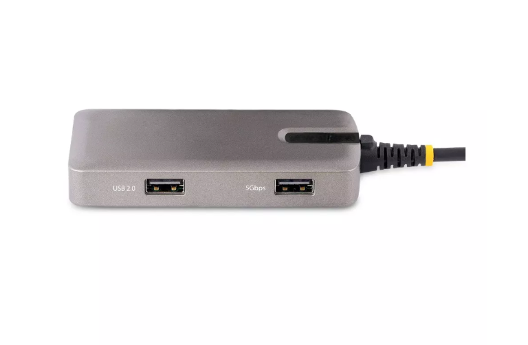 Compact USB-C Travel Hub with HDMI Output and Dual USB-A Ports
